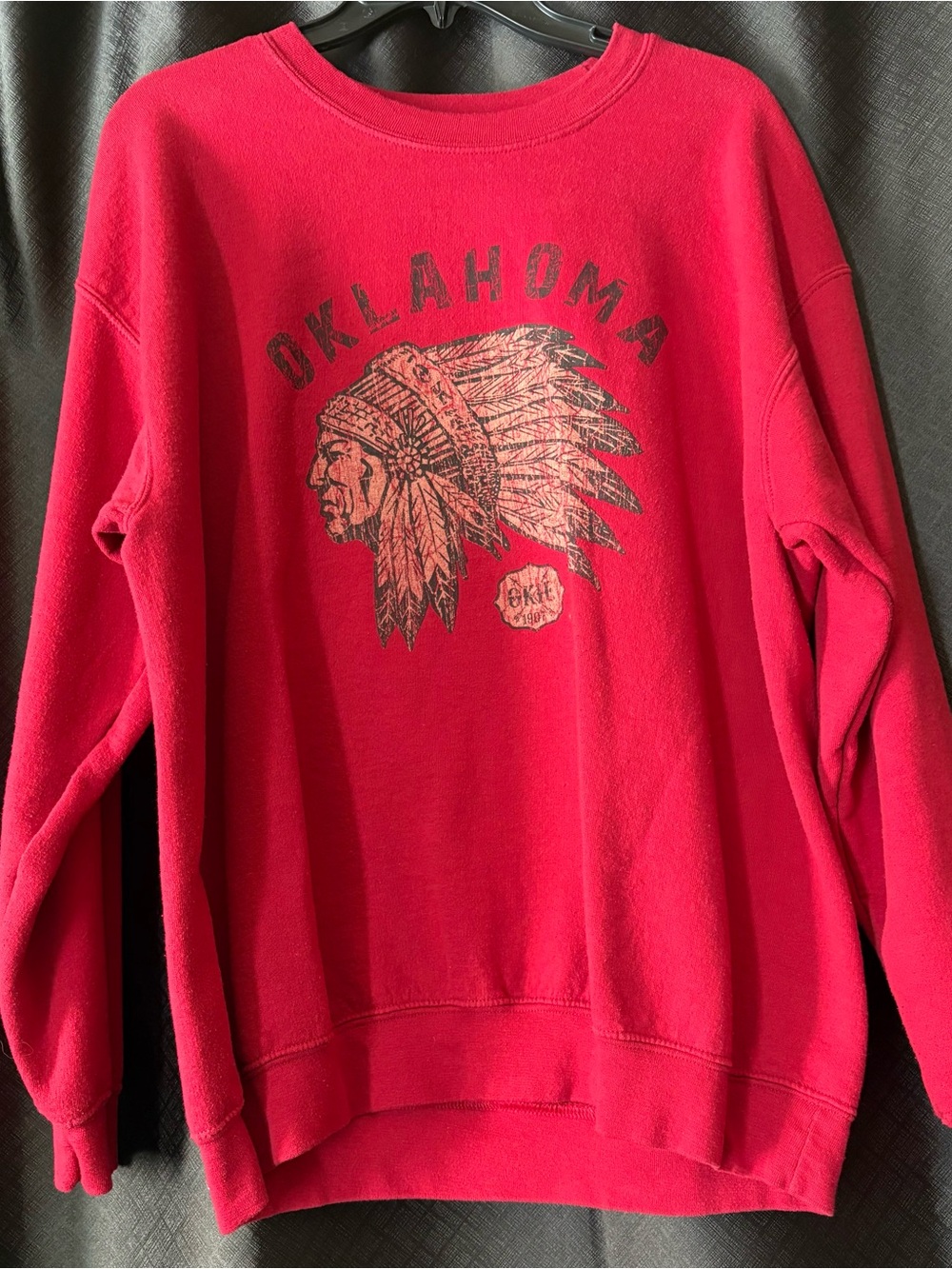 Oklahoma Graphic Crewneck Sweatshirt - Red